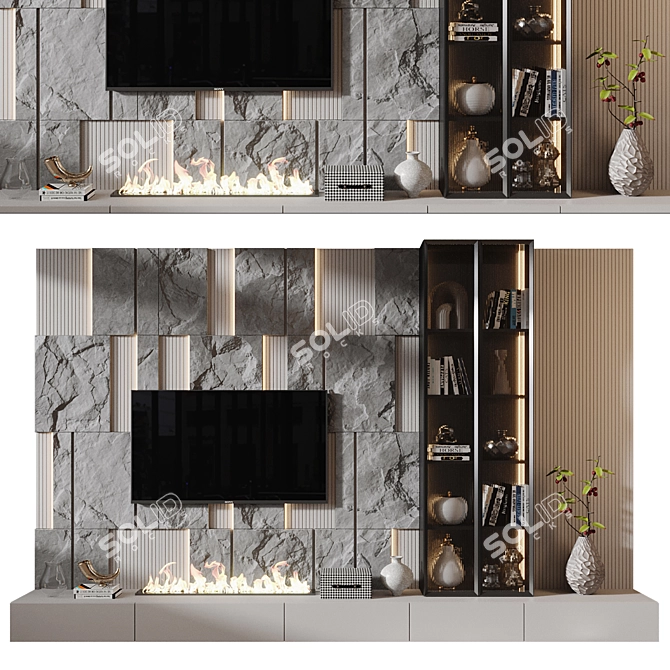 Elegant TV Wall Shelf 2015 3D model image 3