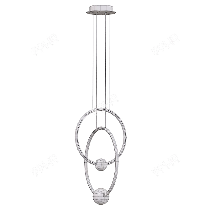 Modern Hanging Light Fixture 3D model image 3