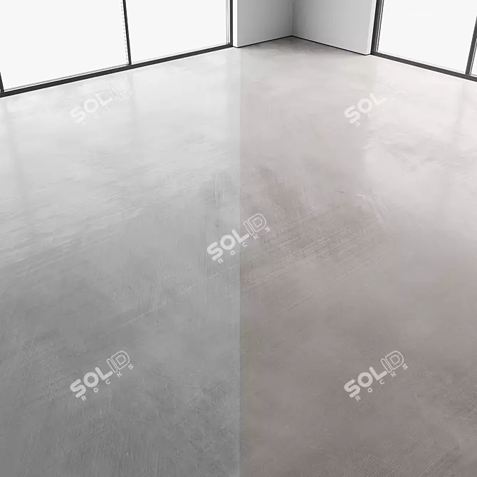 Seamless Concrete Floor Texture Pack 3D model image 3