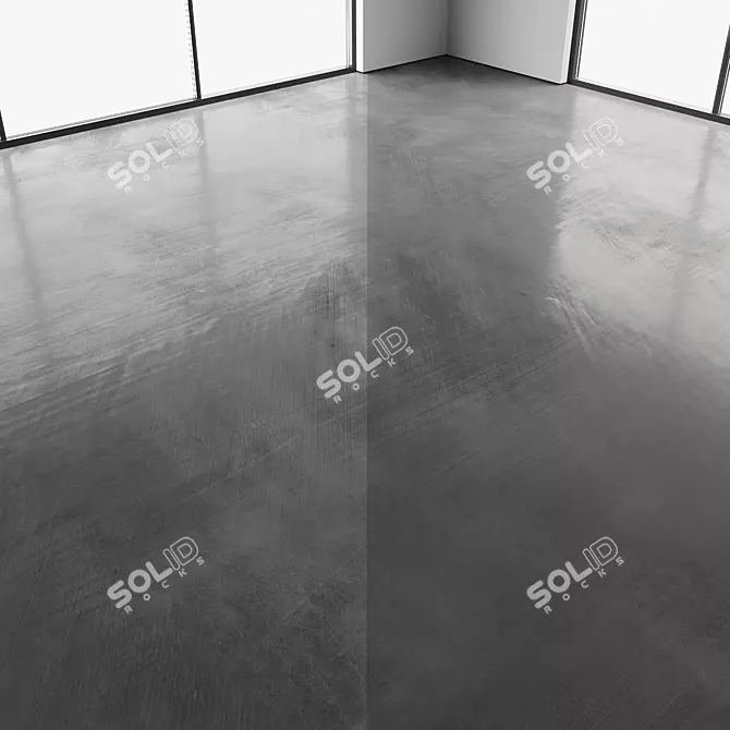 Seamless Concrete Floor Texture Pack 3D model image 5