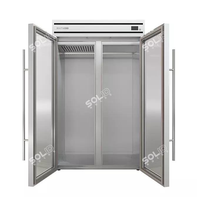 Luxury Fur & Cashmere Fridge 3D model image 2