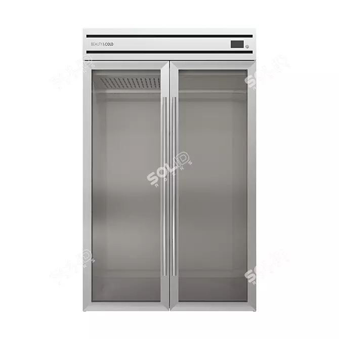 Luxury Fur & Cashmere Fridge 3D model image 3