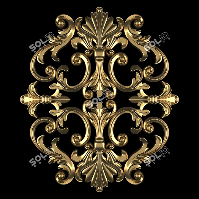 Luxury 3D Ornament Model 3D model image 1