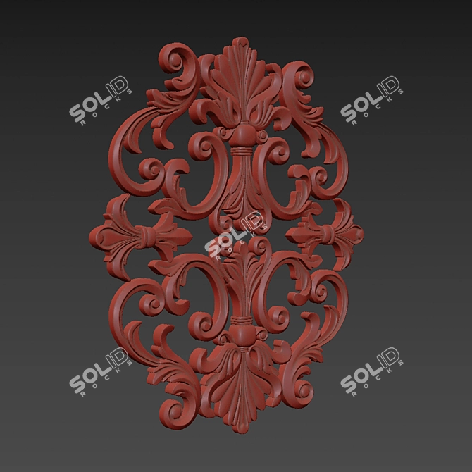 Luxury 3D Ornament Model 3D model image 6