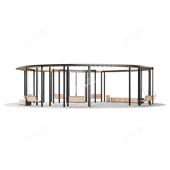 Pergolas & Swings Set, Multi-Use 3D model image 1