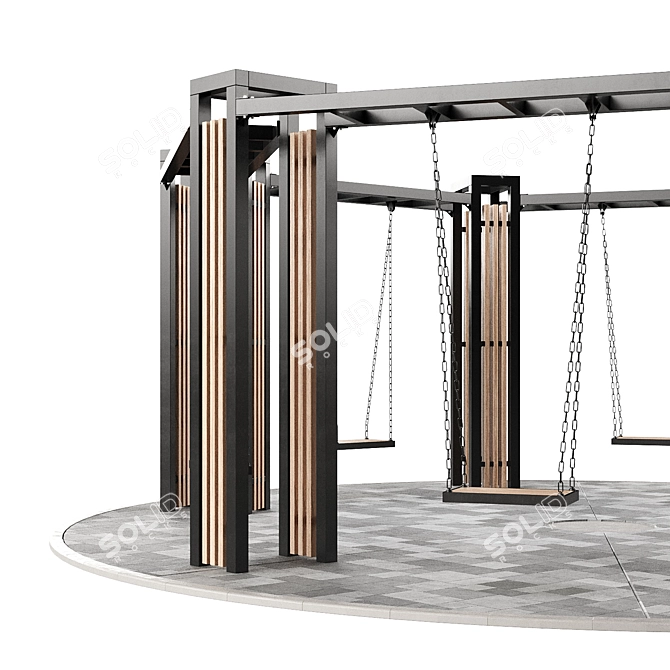 Pergolas & Swings Set, Multi-Use 3D model image 6