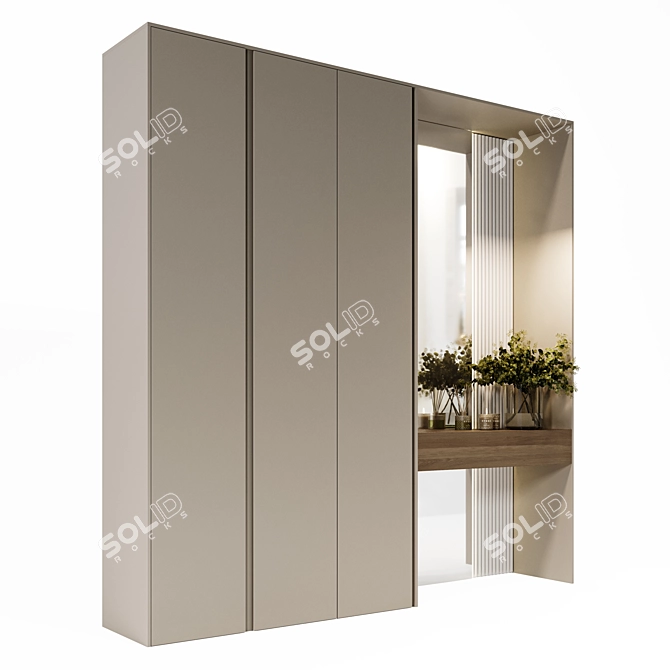 Modern Design Wardrobe 3D model image 8