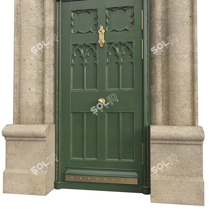 Classic Door 3D Model Max 3D model image 2