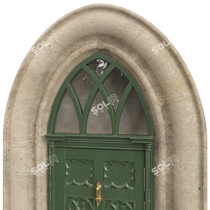 Classic Door 3D Model Max 3D model image 4