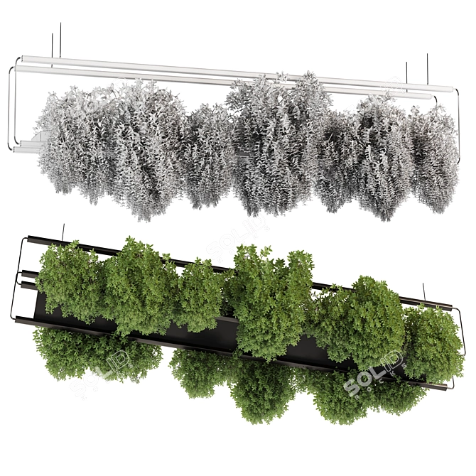 High-Quality Hanging Indoor Plants 3D model image 6