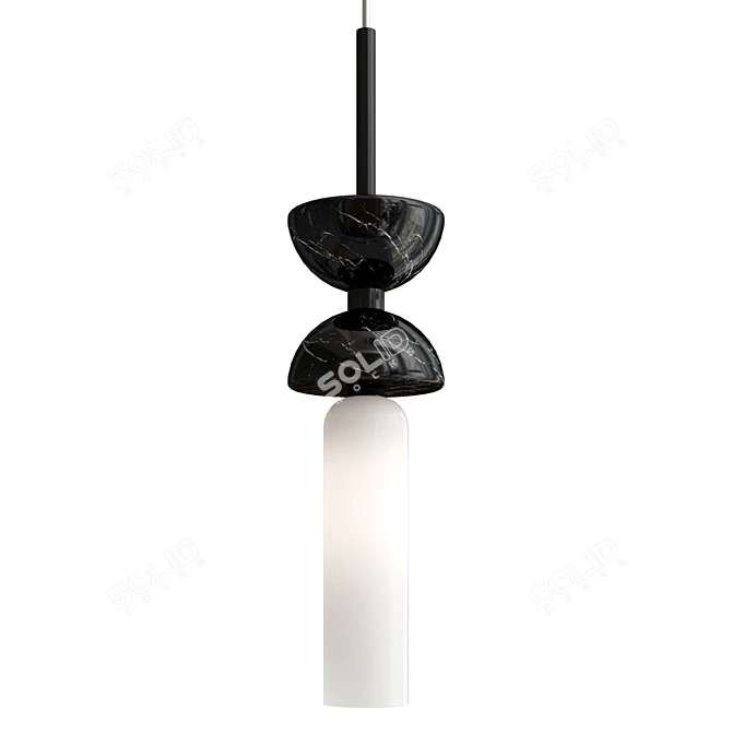 Kyoto Marble Pendant Lamp Slim 3D model image 3