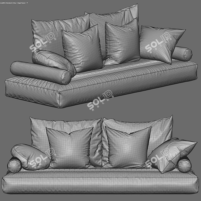 Ergonomic Seat Cushions Set 3D model image 5