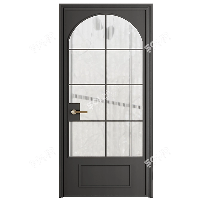 Modern Entrance Door Set 2016 3D model image 2