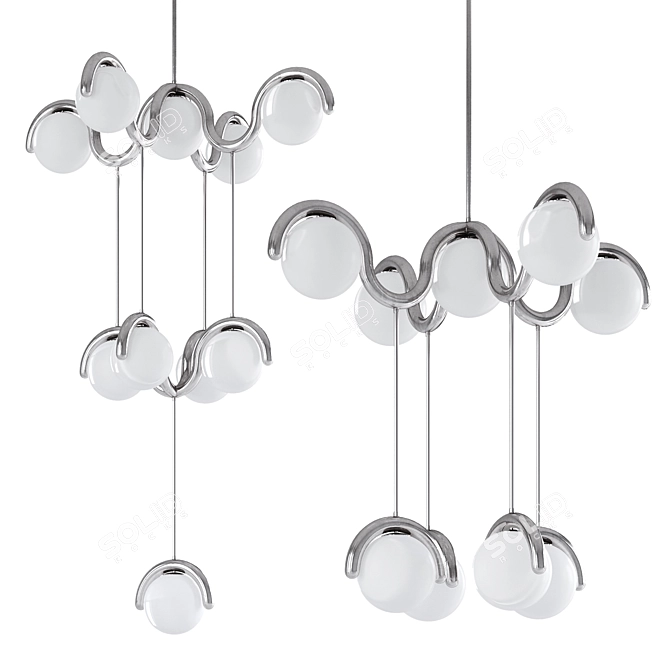 Astraeus Clarke Lenox Chandeliers Set 3D model image 1