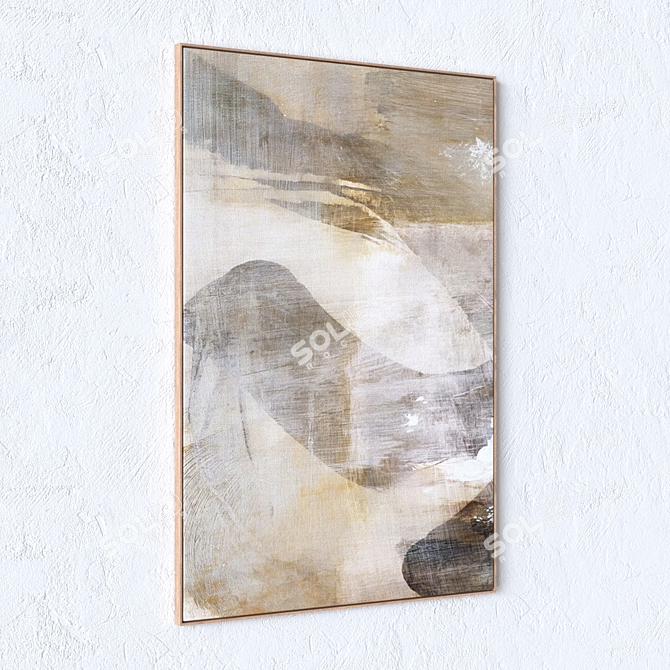 Modern Wall Art Frames Textured 3D model image 4