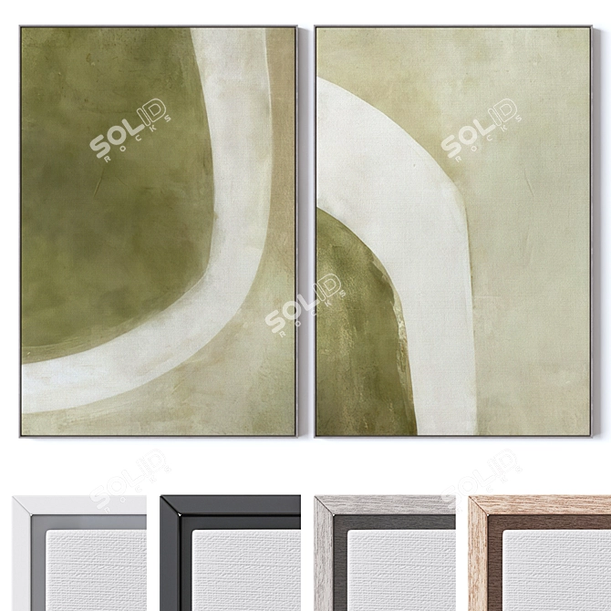 Wall Painting Set with Textures 3D model image 1