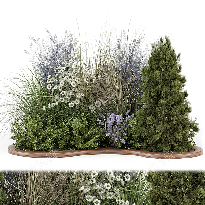  Backyard Landscape Outdoor Garden Set 3D model image 1