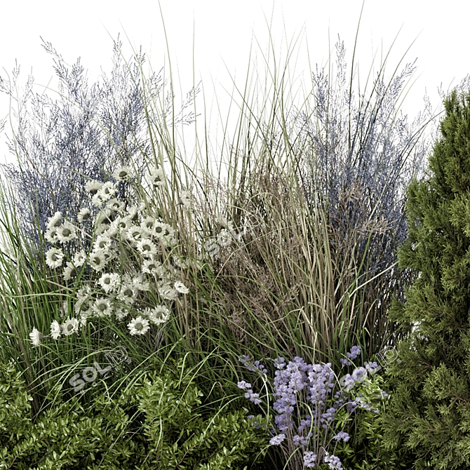  Backyard Landscape Outdoor Garden Set 3D model image 2