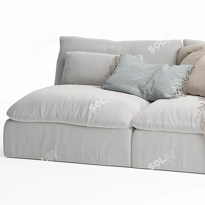 Elegant ARIA Sectional Sofa 3D model image 6