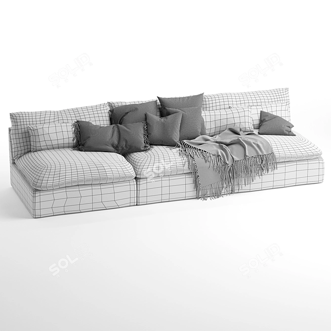 Elegant ARIA Sectional Sofa 3D model image 7