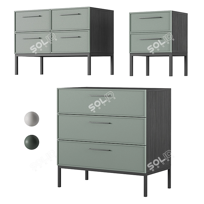 "Berber Nicole Furniture Collection 3D model image 2