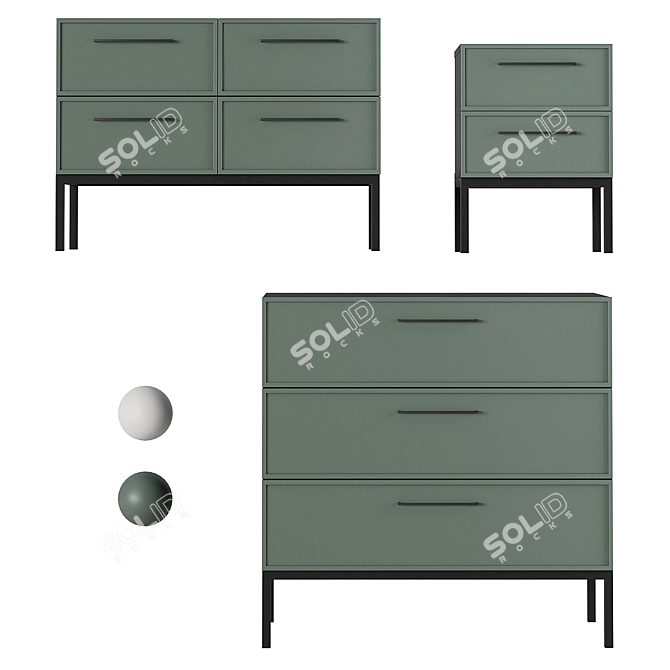 "Berber Nicole Furniture Collection 3D model image 4