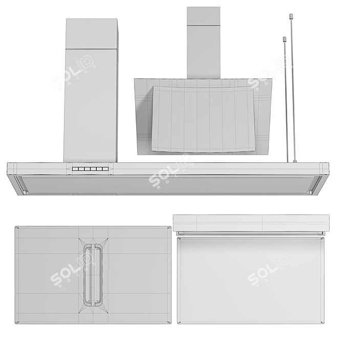 LuxairHood Appliance Set Collection 3D model image 8