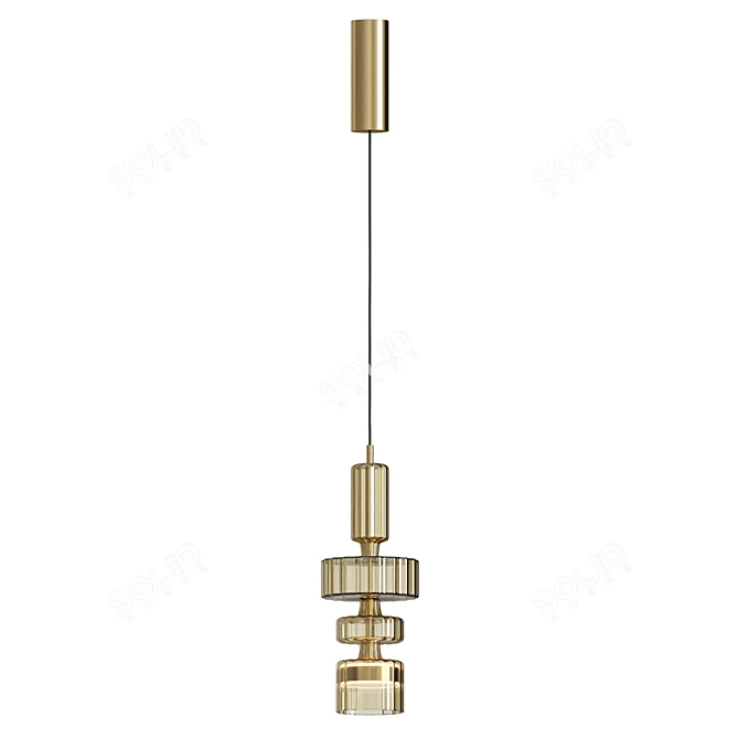 Elegant Level Pendant Lamp 3D model image 5