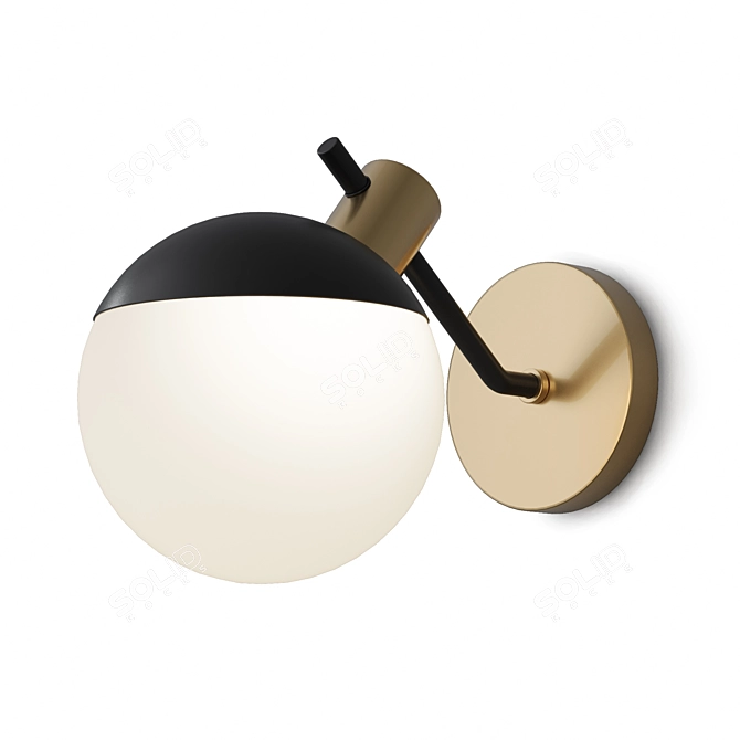 Elegant Black Miranda Sconce 3D model image 1