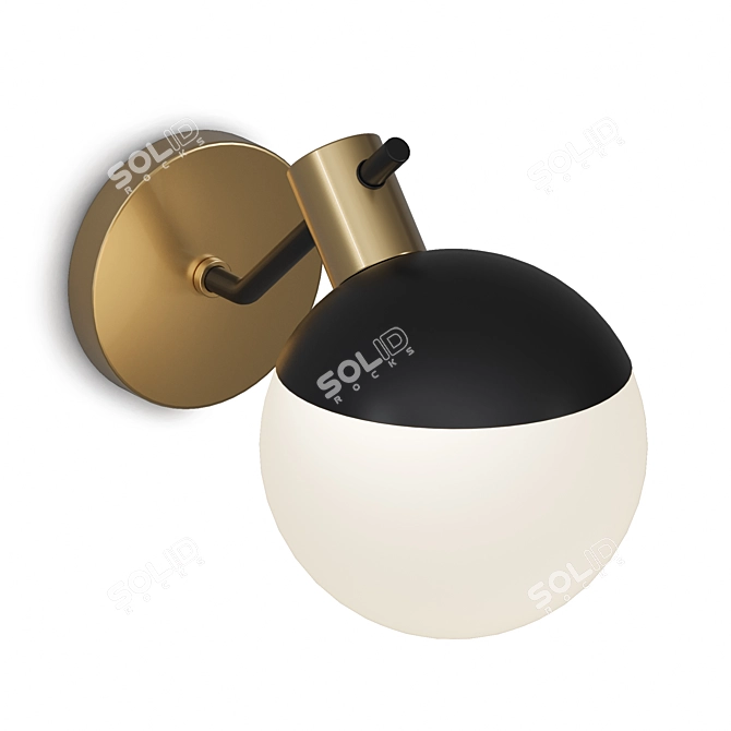 Elegant Black Miranda Sconce 3D model image 3