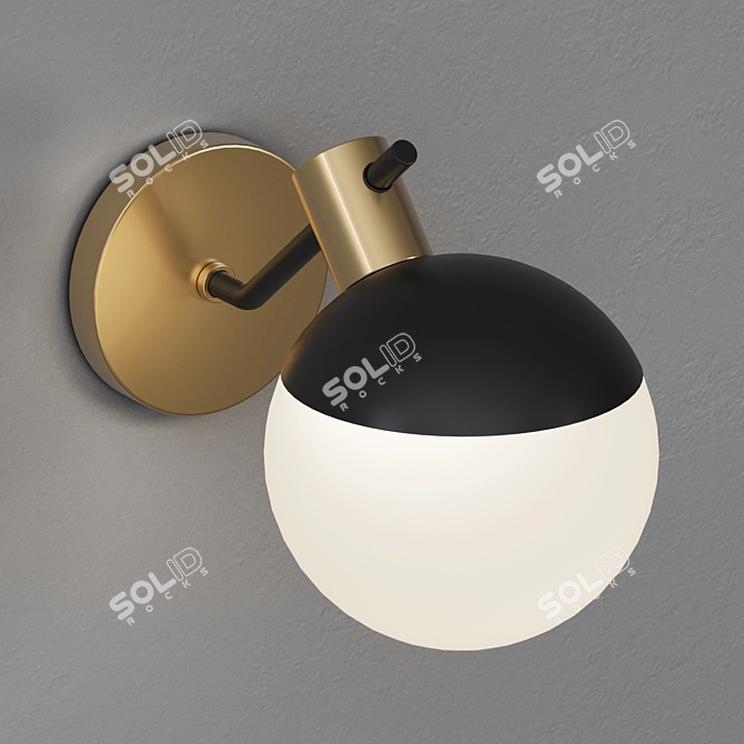 Elegant Black Miranda Sconce 3D model image 7