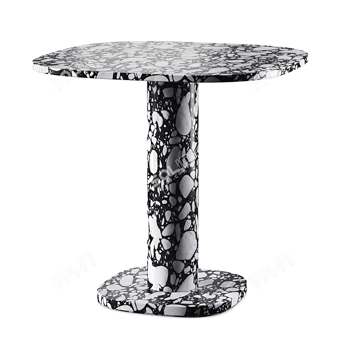 Designer Paola Navone Marble Garden Table 3D model image 2