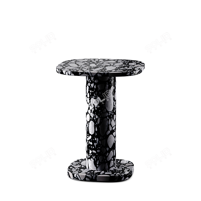 Designer Paola Navone Marble Garden Table 3D model image 3