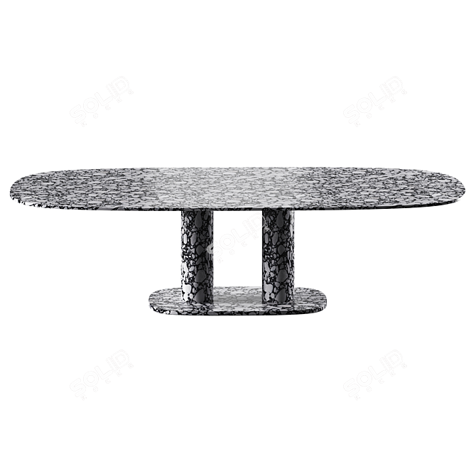 Baxter Matera Marble Table Rotation 3D model image 2