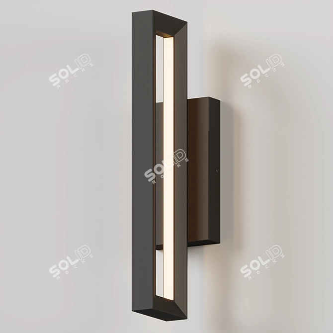 Adaptable LED Outdoor Wall Sconce 3D model image 4