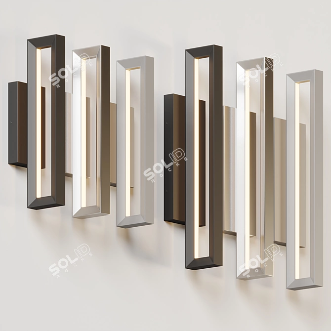 Adaptable LED Outdoor Wall Sconce 3D model image 5