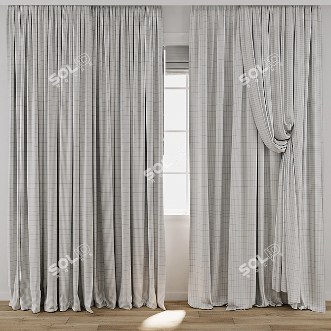  3D Curtain Model Pack 3D model image 3