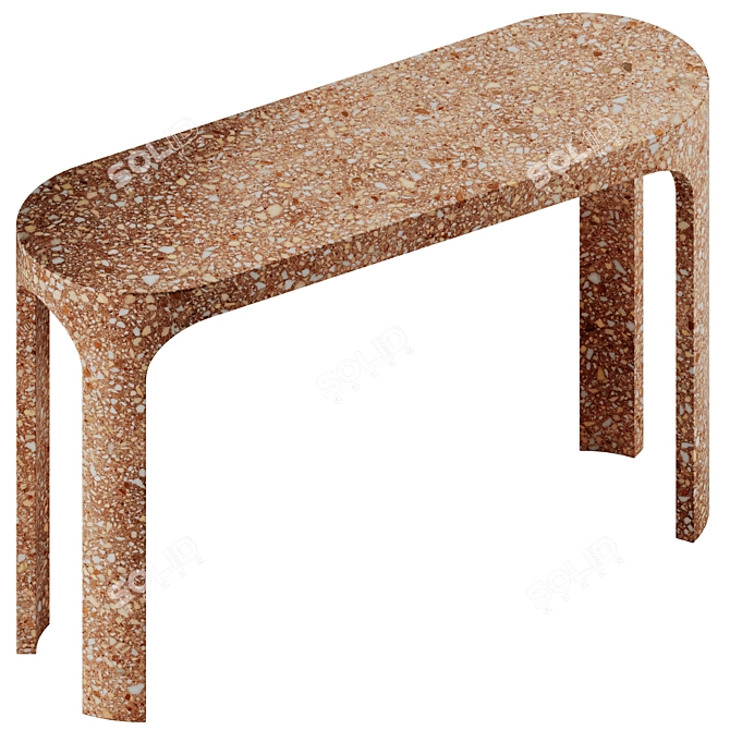 Terrazzo Console Table by Portego 3D model image 3