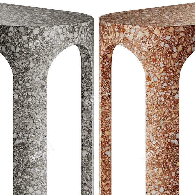 Terrazzo Console Table by Portego 3D model image 4