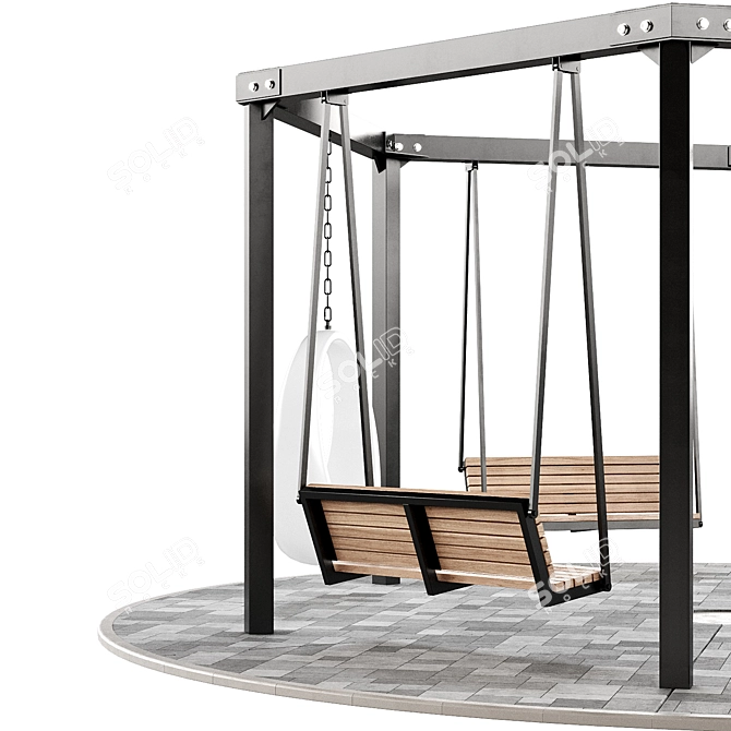  Pergola Set with Swings 3D model image 4