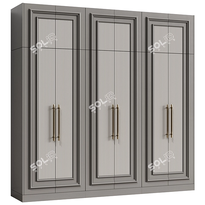 Neo-Classical Modular Cabinet 14 3D model image 2