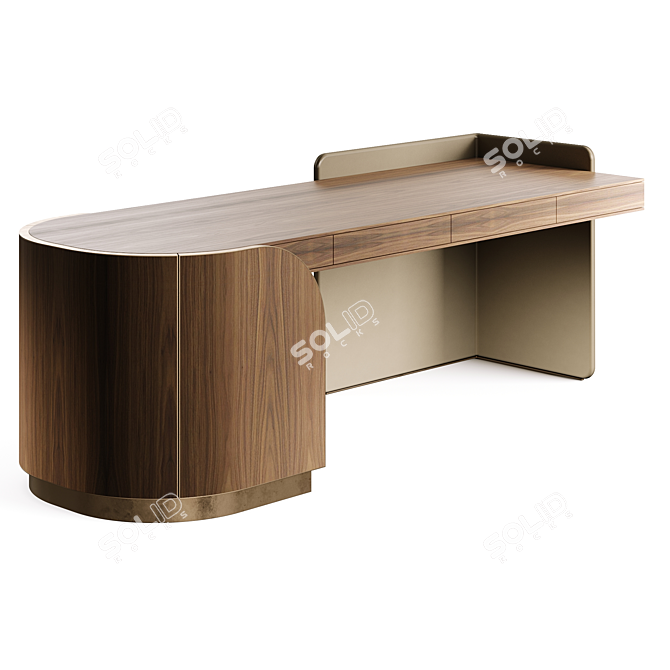 Precise 3D Duna Writing Desk 3D model image 7