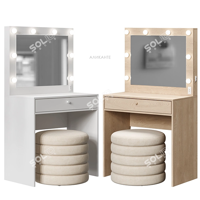 Alicant Vanity Table Set by Divan.ru 3D model image 4