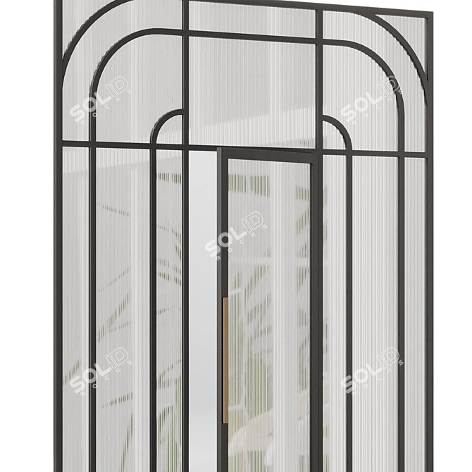 Modern Entrance Door Set 84 3D model image 4