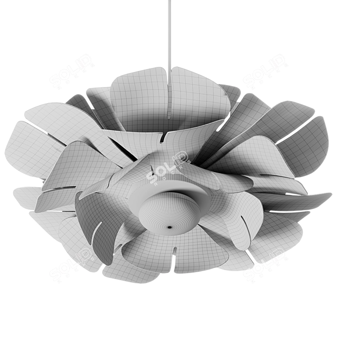  Acrylic Petal Flower Pendant Light 3D model image 3