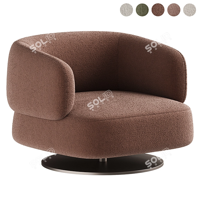 Modern Zeppelin Armchair in 3D 3D model image 1