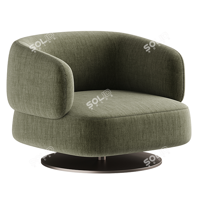 Modern Zeppelin Armchair in 3D 3D model image 3