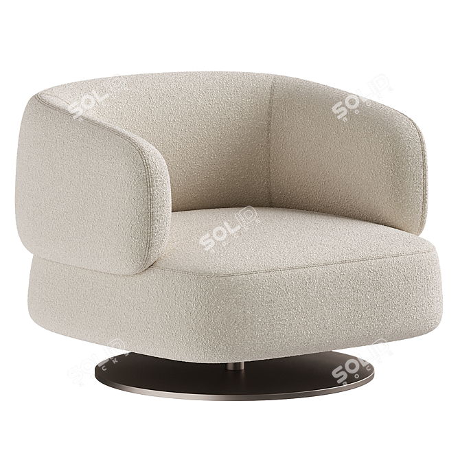 Modern Zeppelin Armchair in 3D 3D model image 4