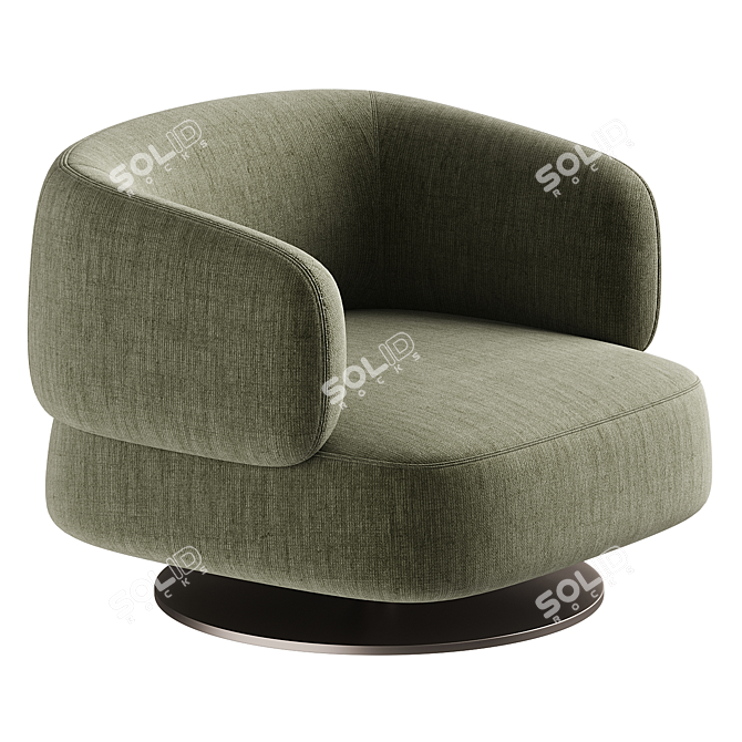 Modern Zeppelin Armchair in 3D 3D model image 6