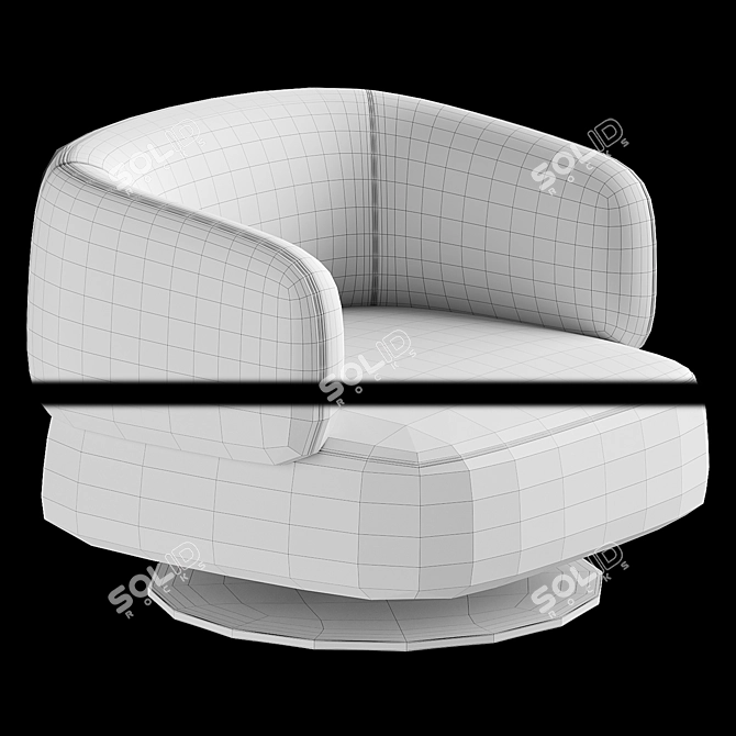 Modern Zeppelin Armchair in 3D 3D model image 7